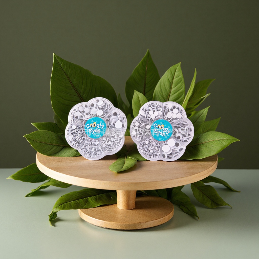 仿真动物眼睛配饰700ps塑料黑白活动眼珠贴片平底玩偶胶带其他胶带