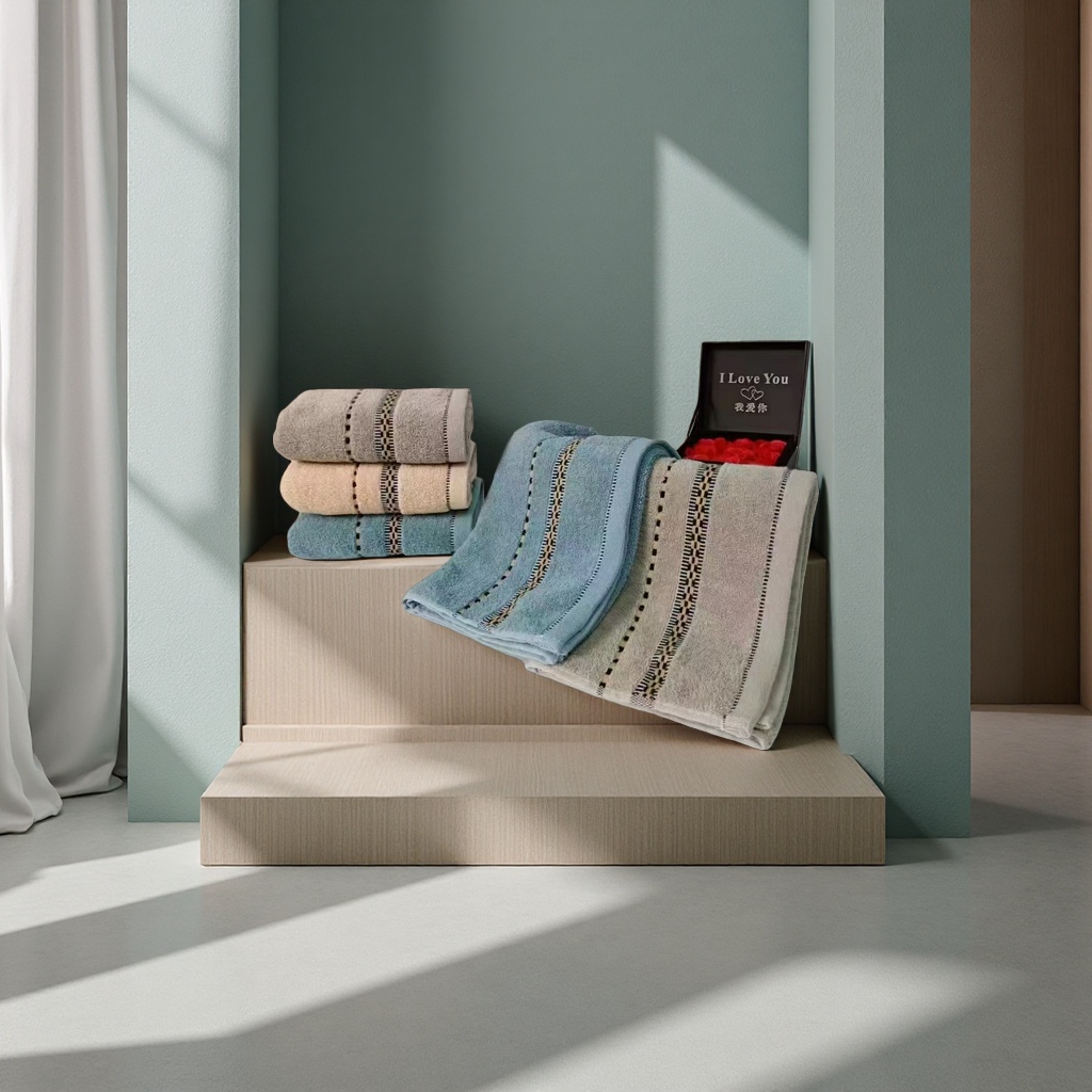 Jieliya souvenir towel gift box is smooth, absorbent and soft, making it an excellent gift for home use