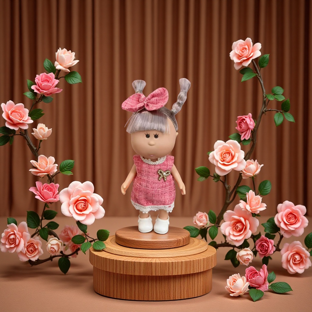 土豆娃娃手办玩具可爱萌趣小熊造型可动模型摆件