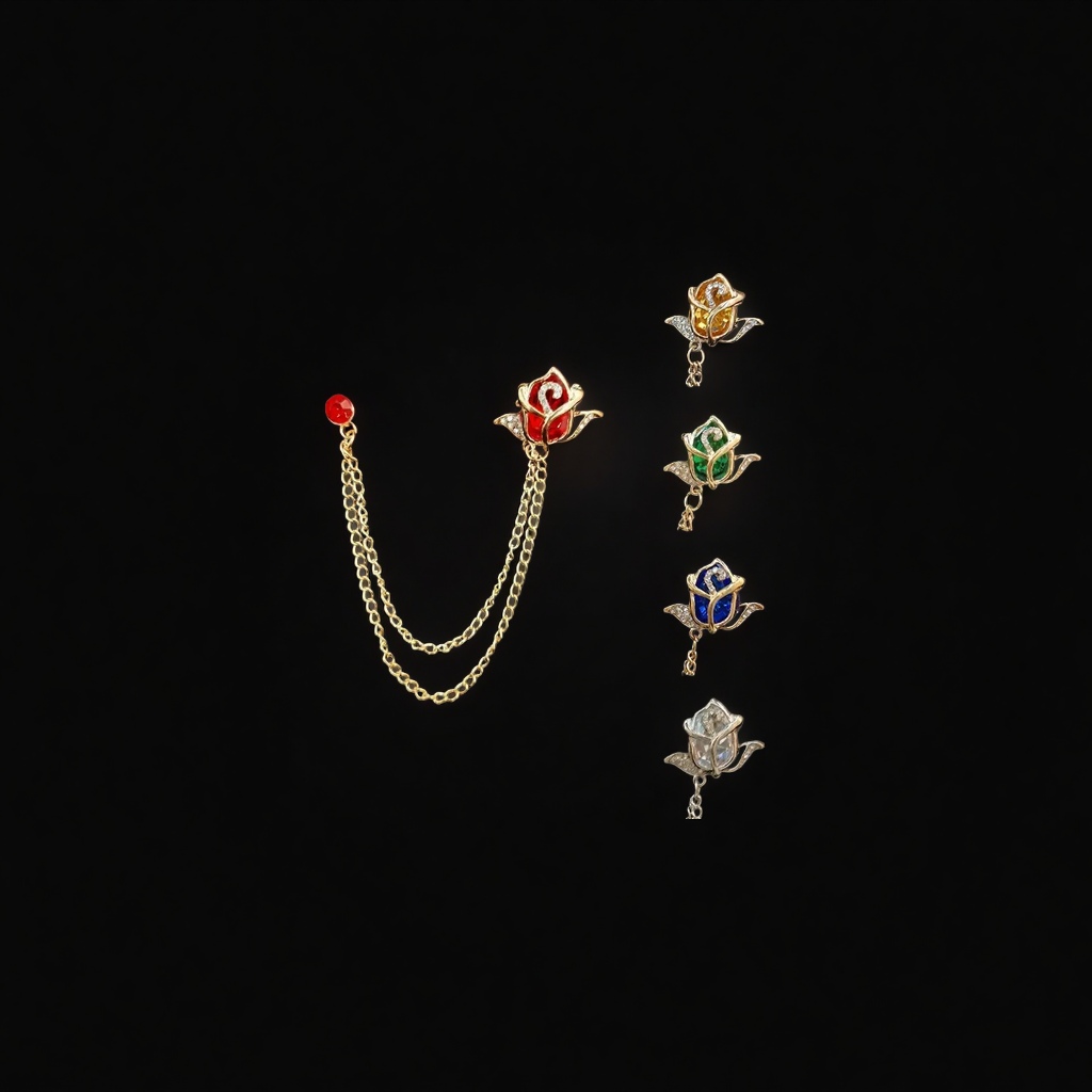 链条胸针女时尚简约金属项链锁骨链日常饰品