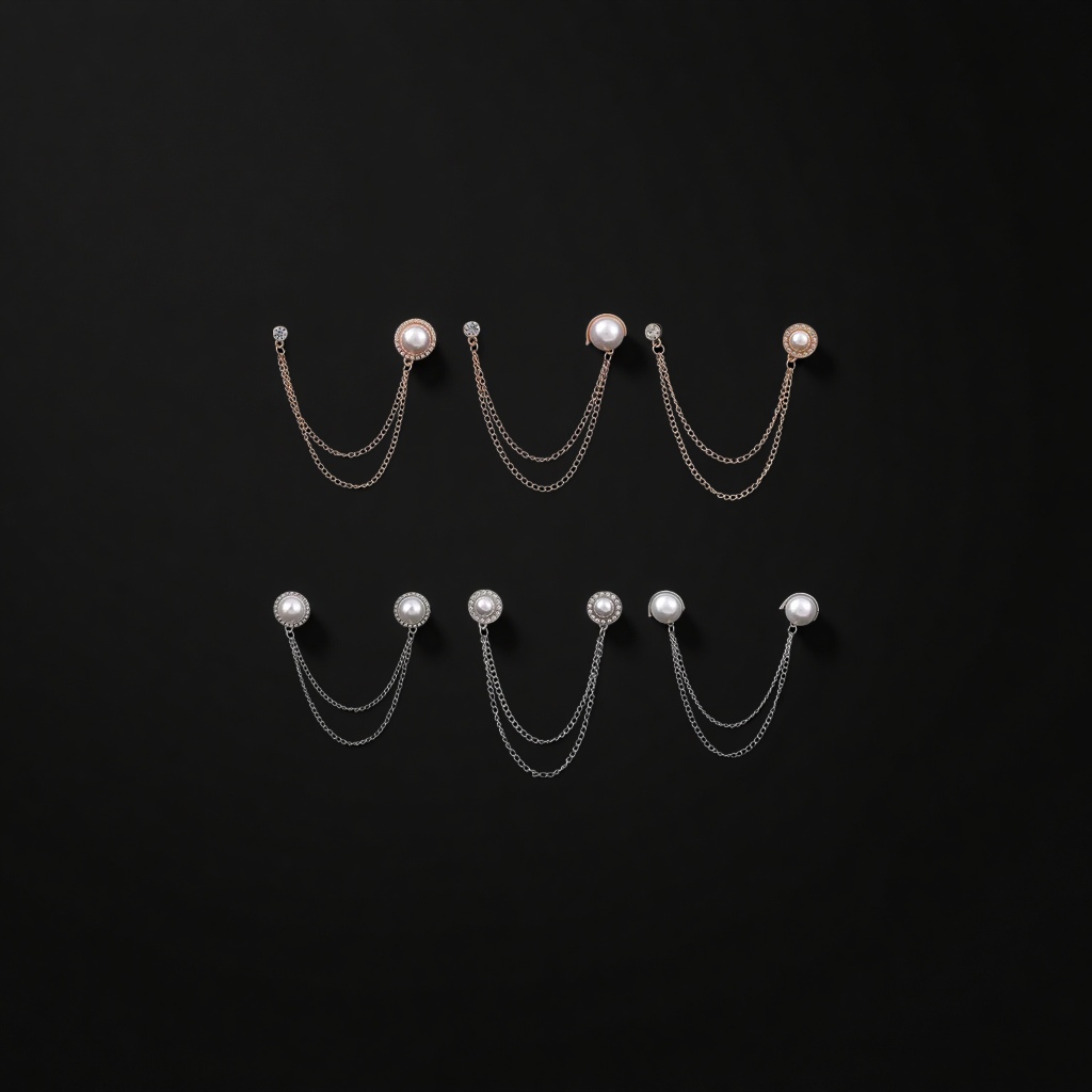 合金链条胸针 简约时尚饰品 个性潮流女式挂件