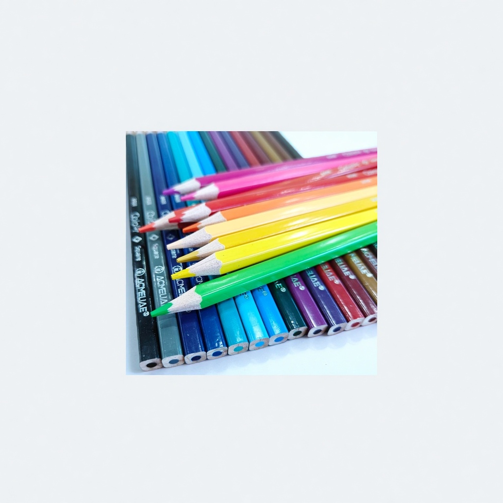 24色方杆彩色铅笔儿童绘画用学生美术用品详情图3