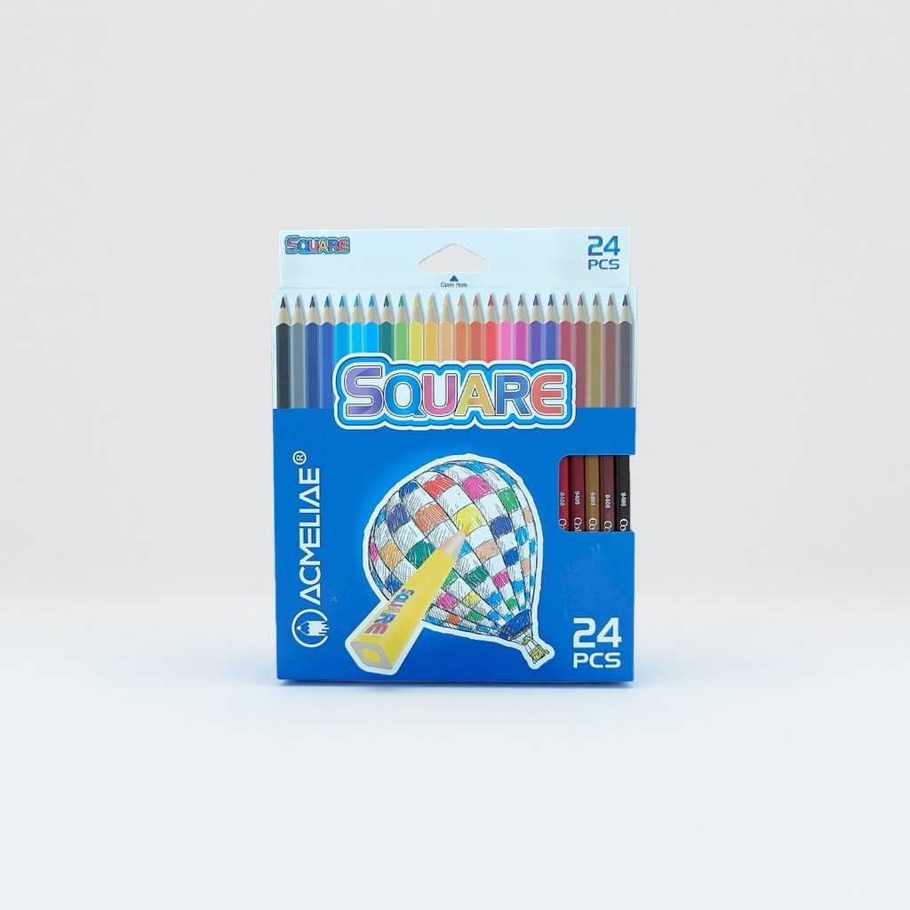 24色方杆彩色铅笔儿童绘画用学生美术用品