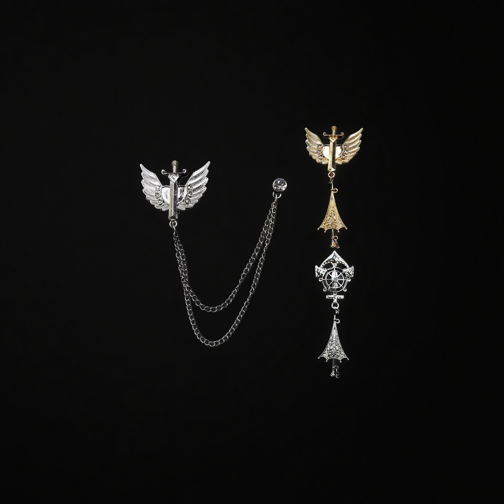 翅膀羽毛胸针精致时尚个性饰品女款简约设计感别针