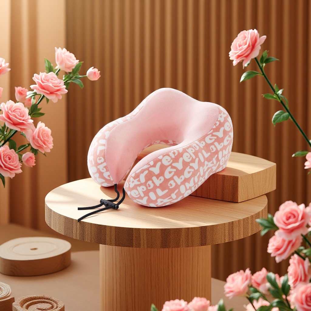 The U-shaped pillow is comfortable and breathable. The memory foam neck pillow is portable and suitable for both office and home use