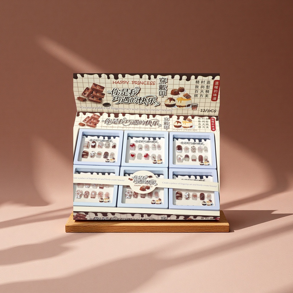 T.Nails卡通儿童美甲幸运猫眼可爱穿戴甲可拆卸显白批发外贸