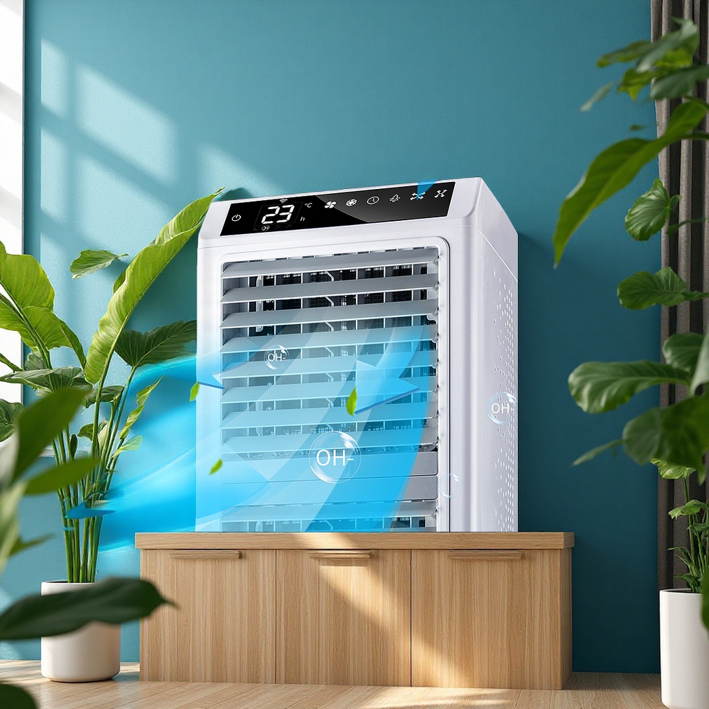 Shengpa air cooler, household and commercial refrigeration, remote control mobile water-cooled air cooler, living room single cooling fan Application Scenario