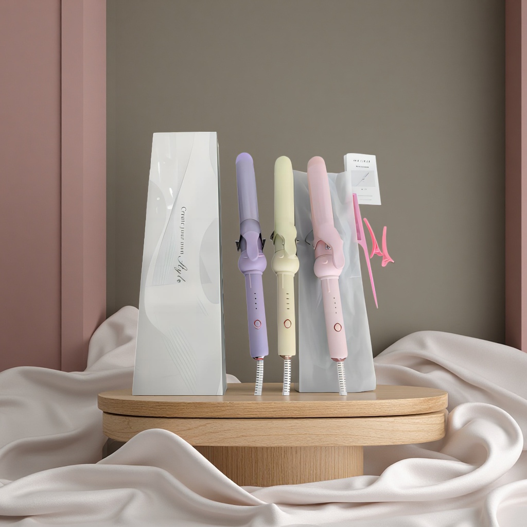 便携式卷发器 美容造型工具 一键弹出 多档调温 便携旅行装