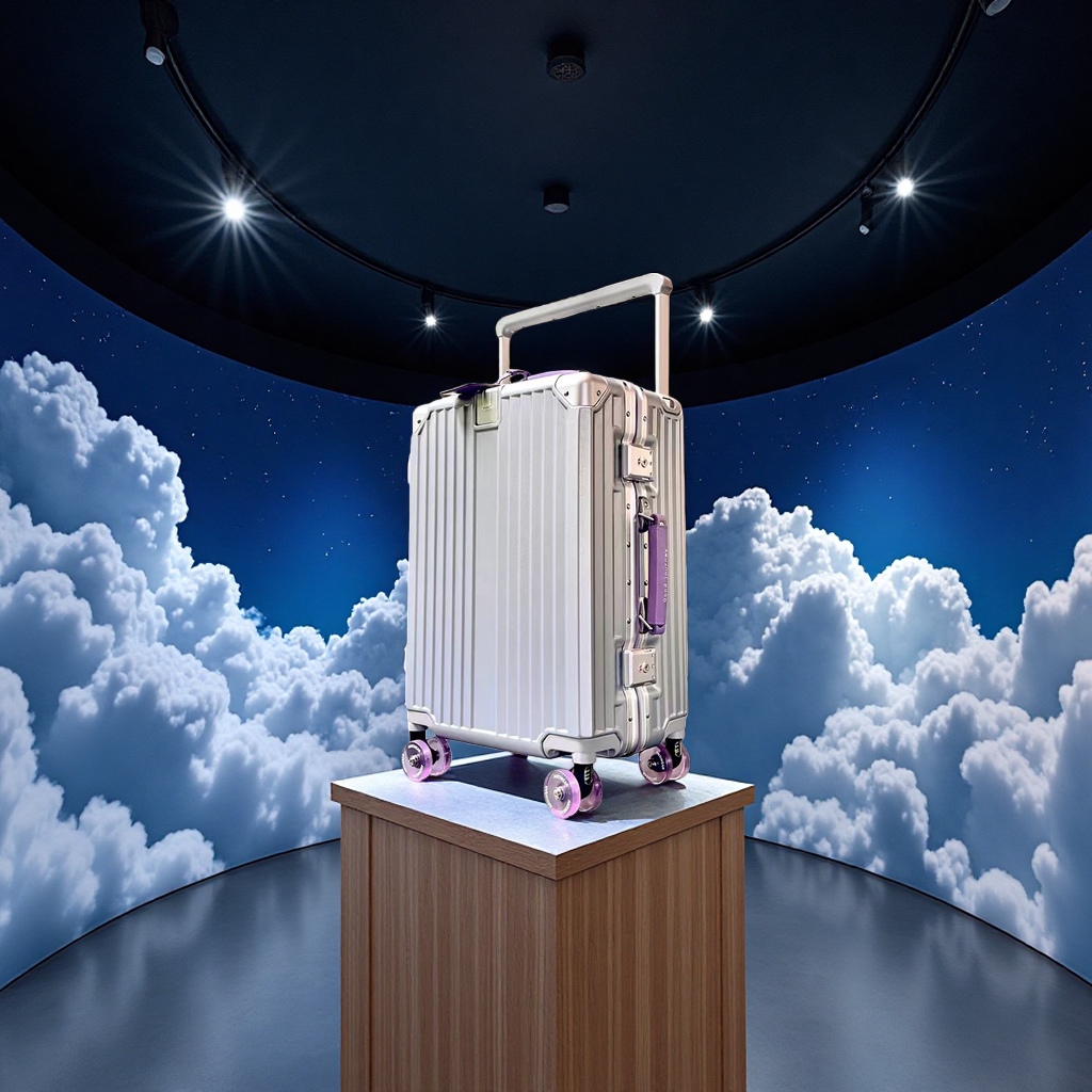 حقيبة بعجلات دوارة مصنوعة من مادة البولي كربونات مقاس 20 بوصة