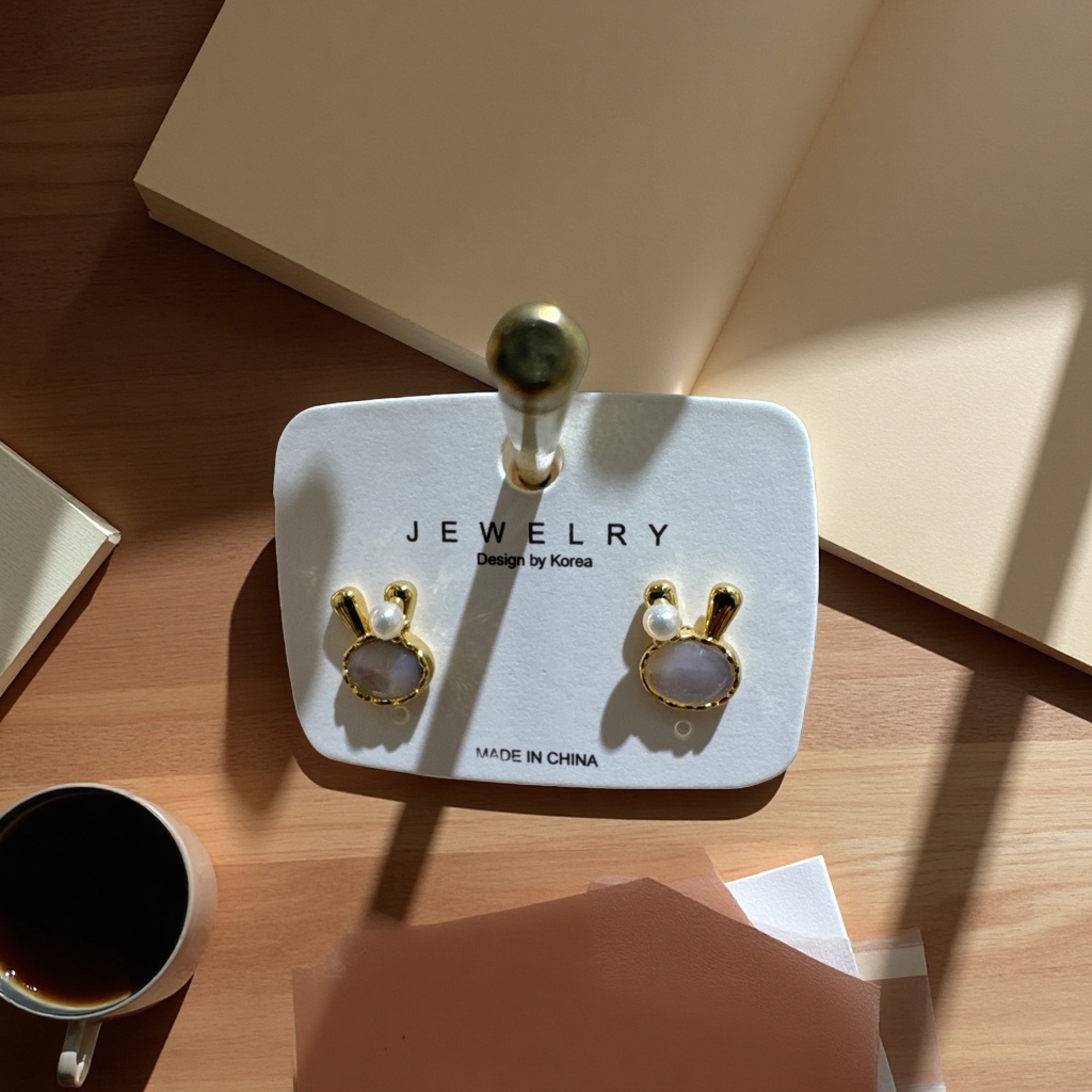 天然珍珠耳饰实物图