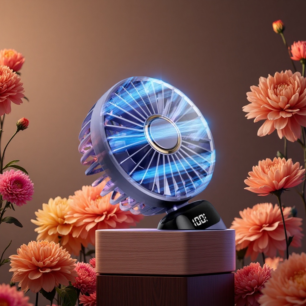 A silent and energy-saving electric fan with large blades for home use, suitable for living rooms and offices details Picture