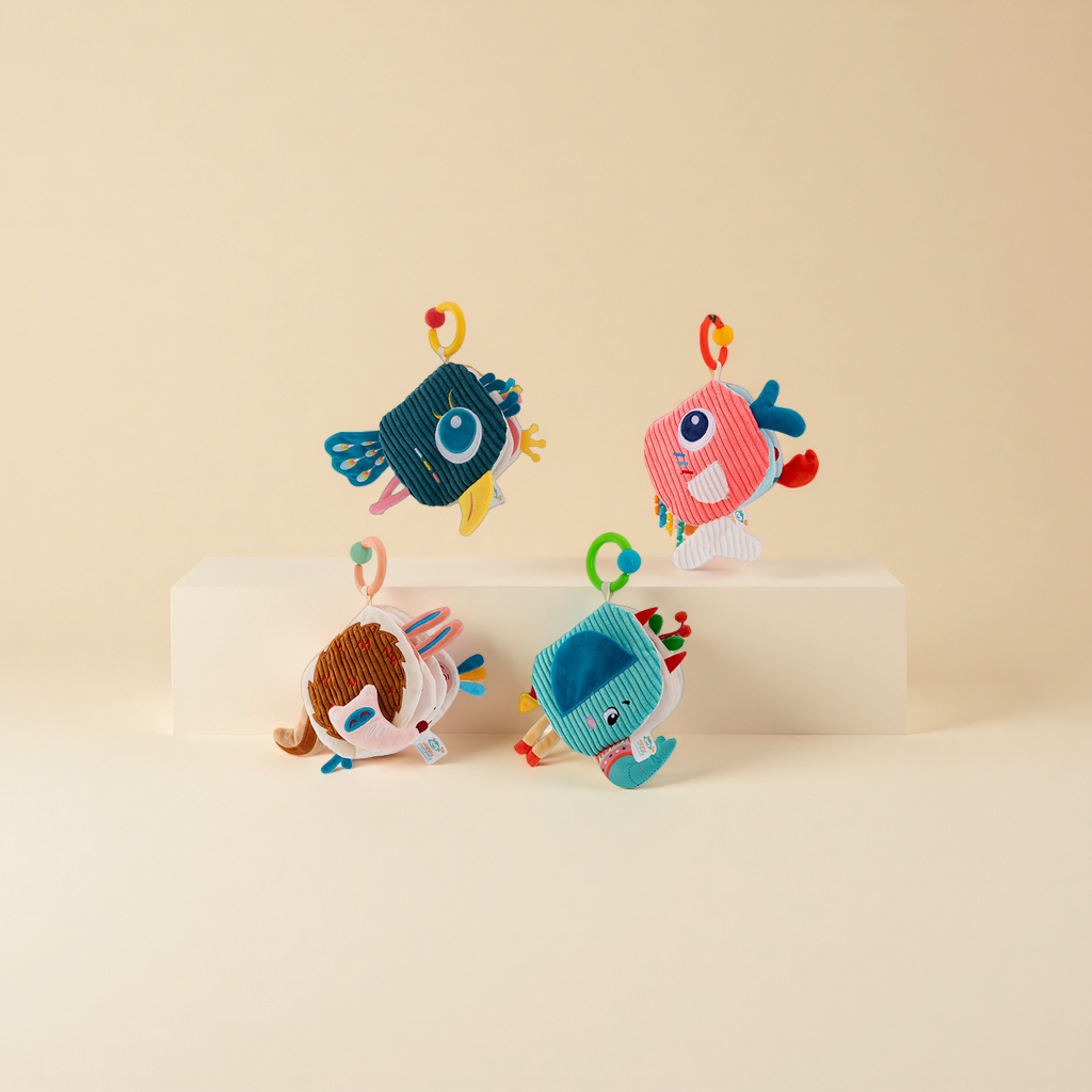Happy monkey Baby Can chew and tear a cloth book. 6-month 3D cognitive intelligence baby tail Specification image
