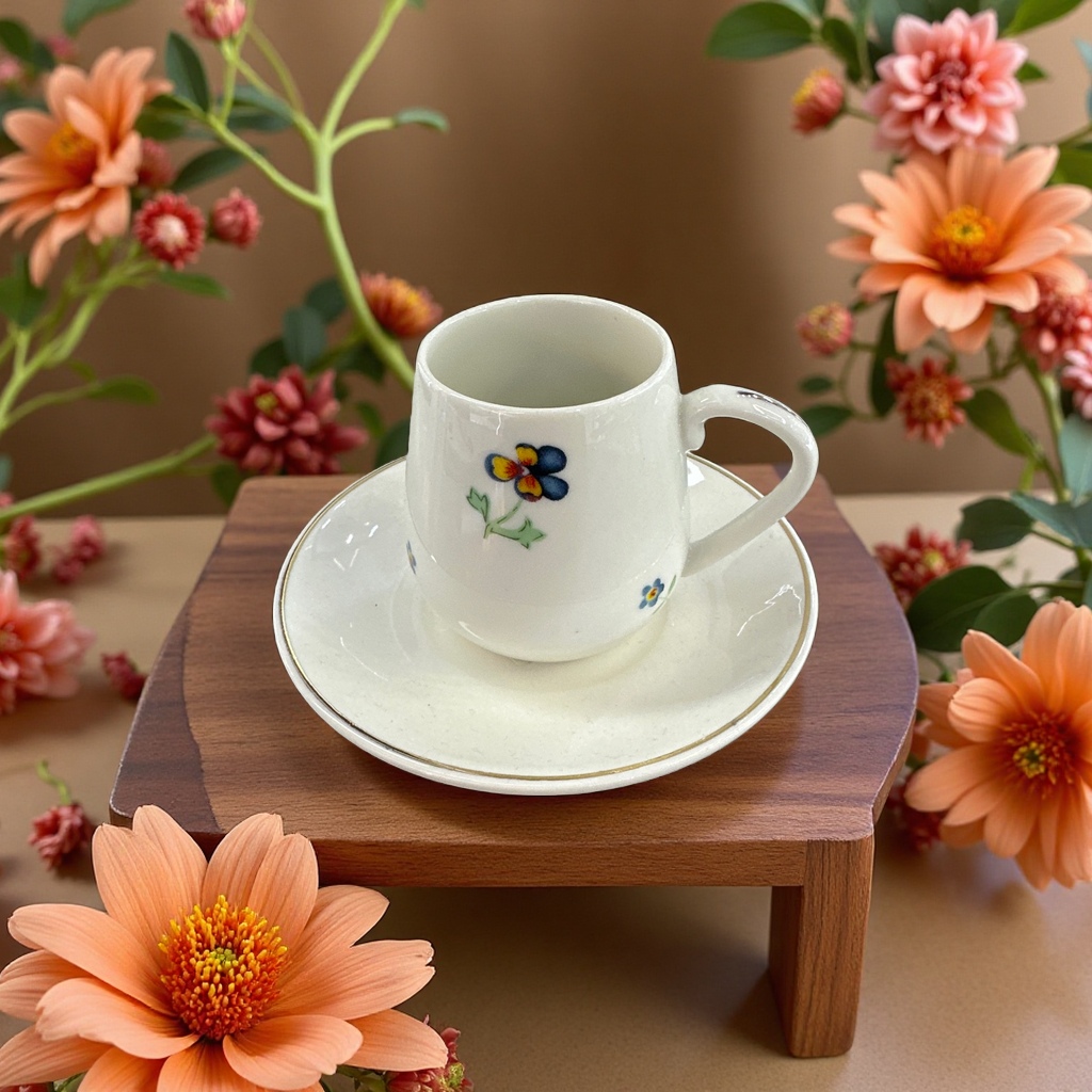 Coffee cup and saucer set, home bone China exquisite tea set gift box Specification image