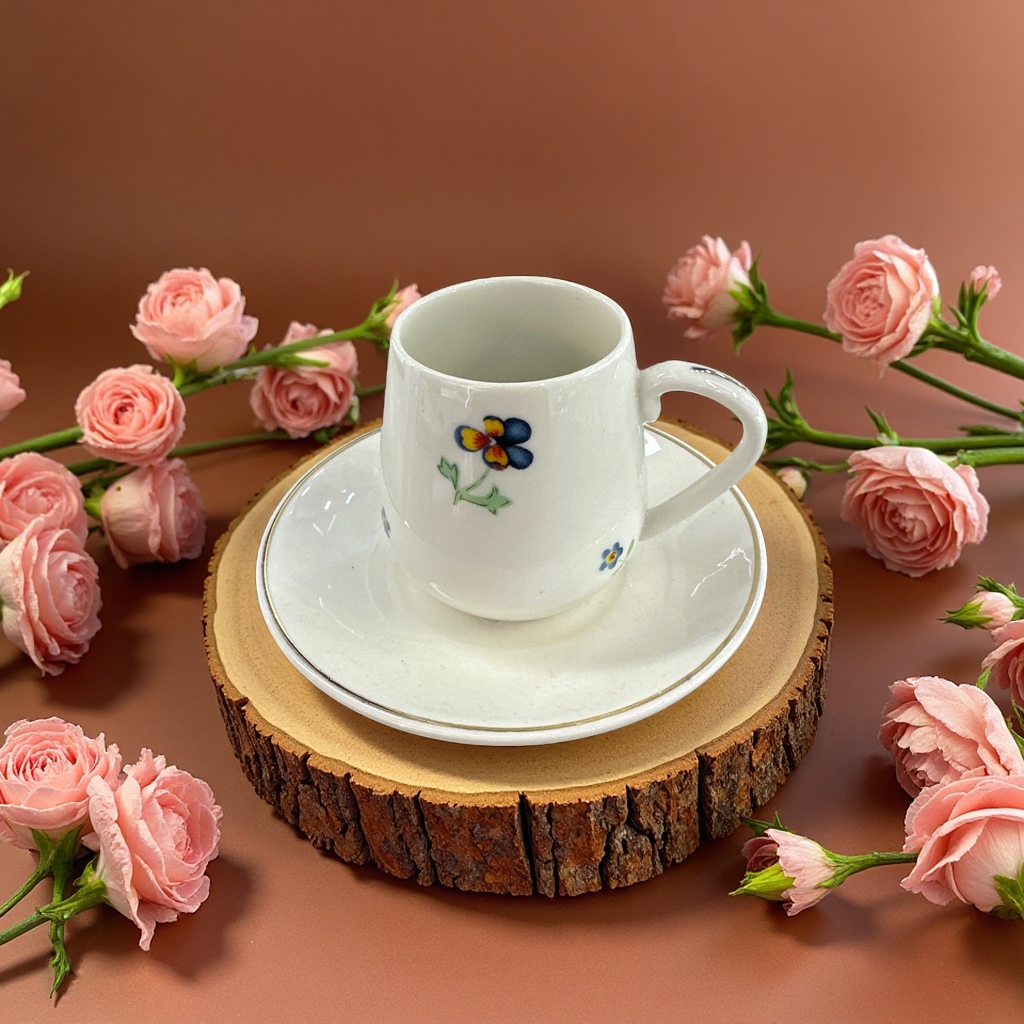 Coffee cup and saucer set, home bone China exquisite tea set gift box details Picture