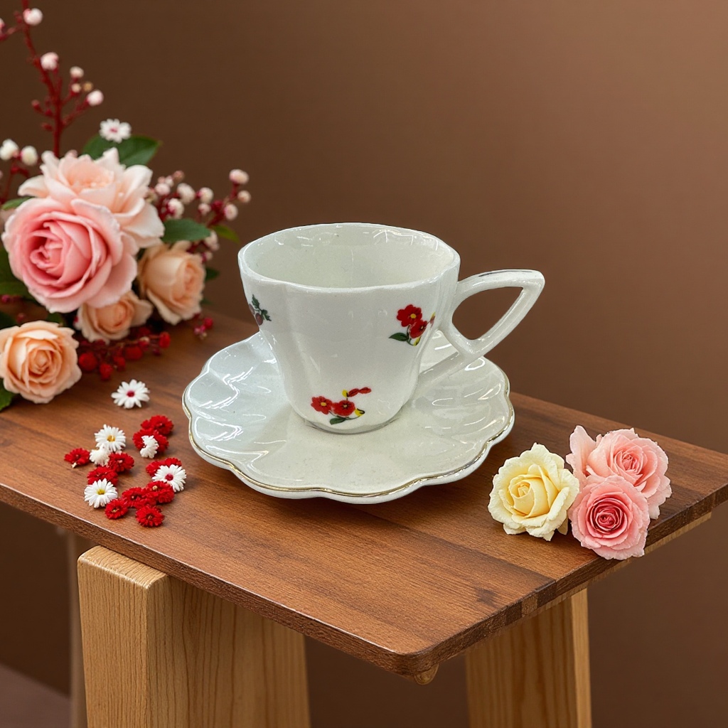 Coffee cup and dish set, simple ceramic tableware combination, home and office supplies Specification image