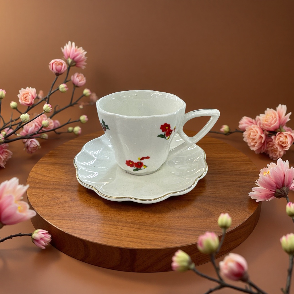 Coffee cup and dish set, simple ceramic tableware combination, home and office supplies details Picture