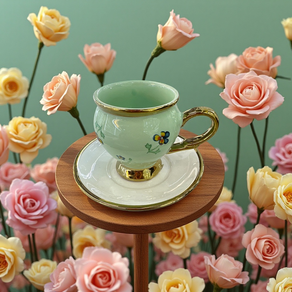 Coffee cup and dish set, ceramic bone China household breakfast tableware combination gift box 141735136 details Picture
