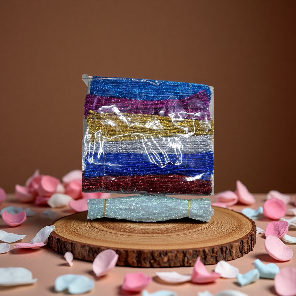 金葱扭扭棒扭扭棒手工diy材手工材料，幼儿园手工课材料，装饰品，可以组装成仿真花，仿真动物，仿真树，