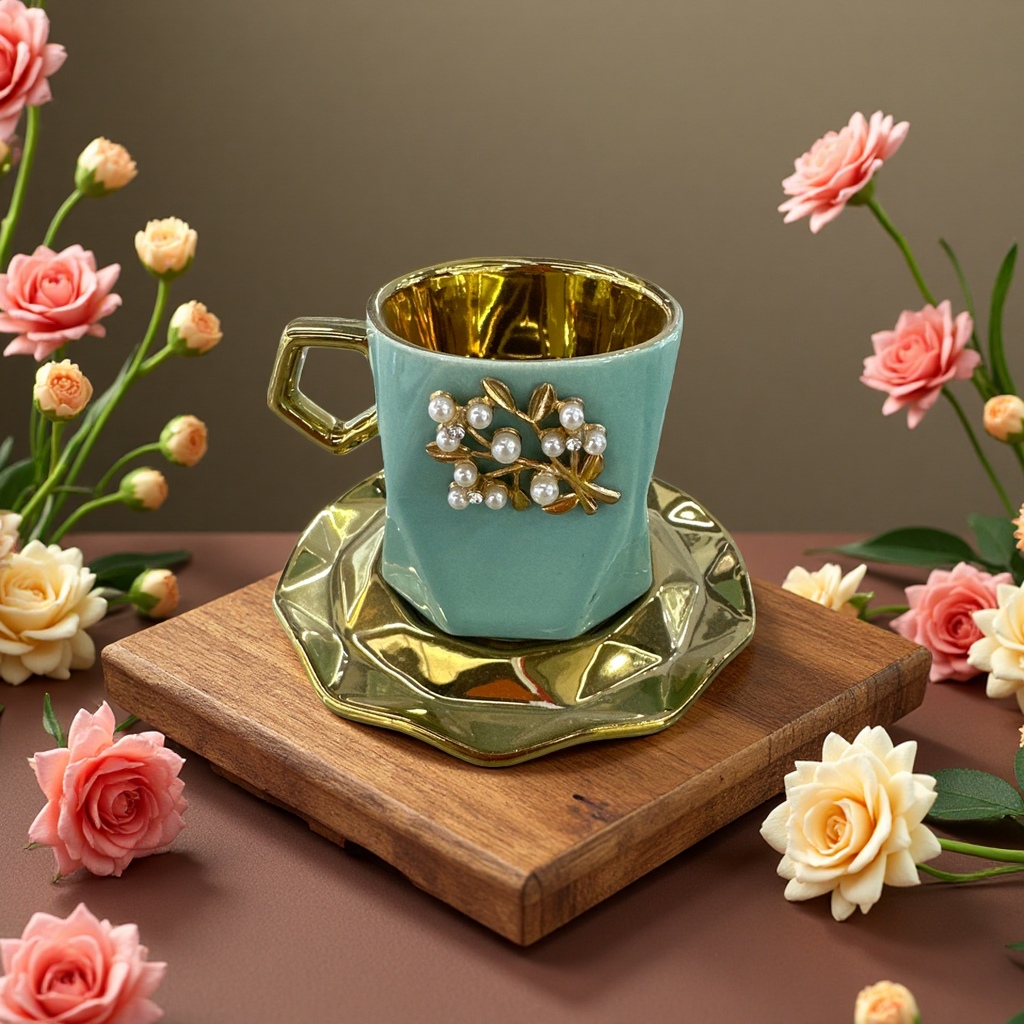 Ceramic coffee cups, simple Nordic-style mugs, home and office cups, heat-resistant and shatterproof cups Specification image
