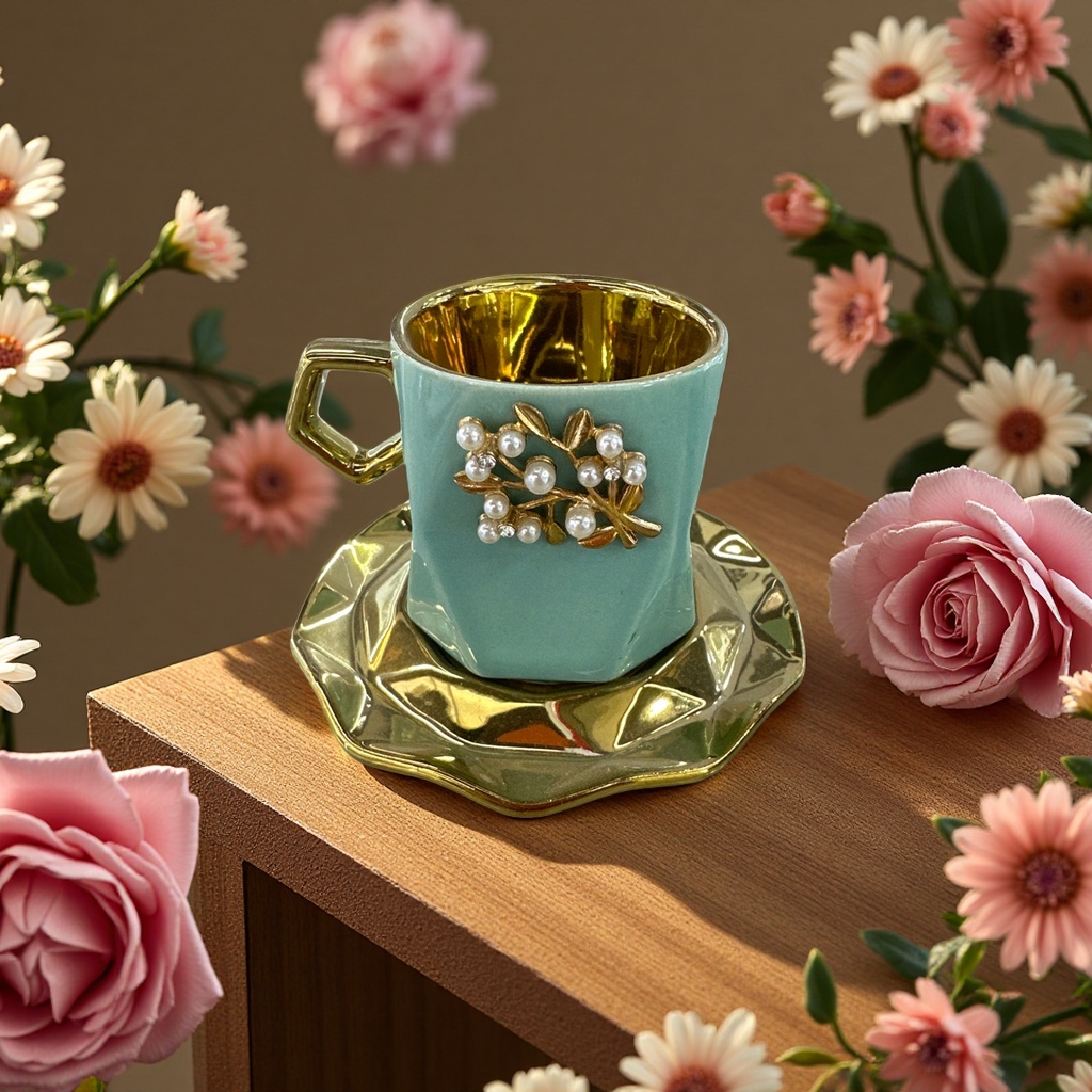 Ceramic coffee cups, simple Nordic-style mugs, home and office cups, heat-resistant and shatterproof cups Application Scenario
