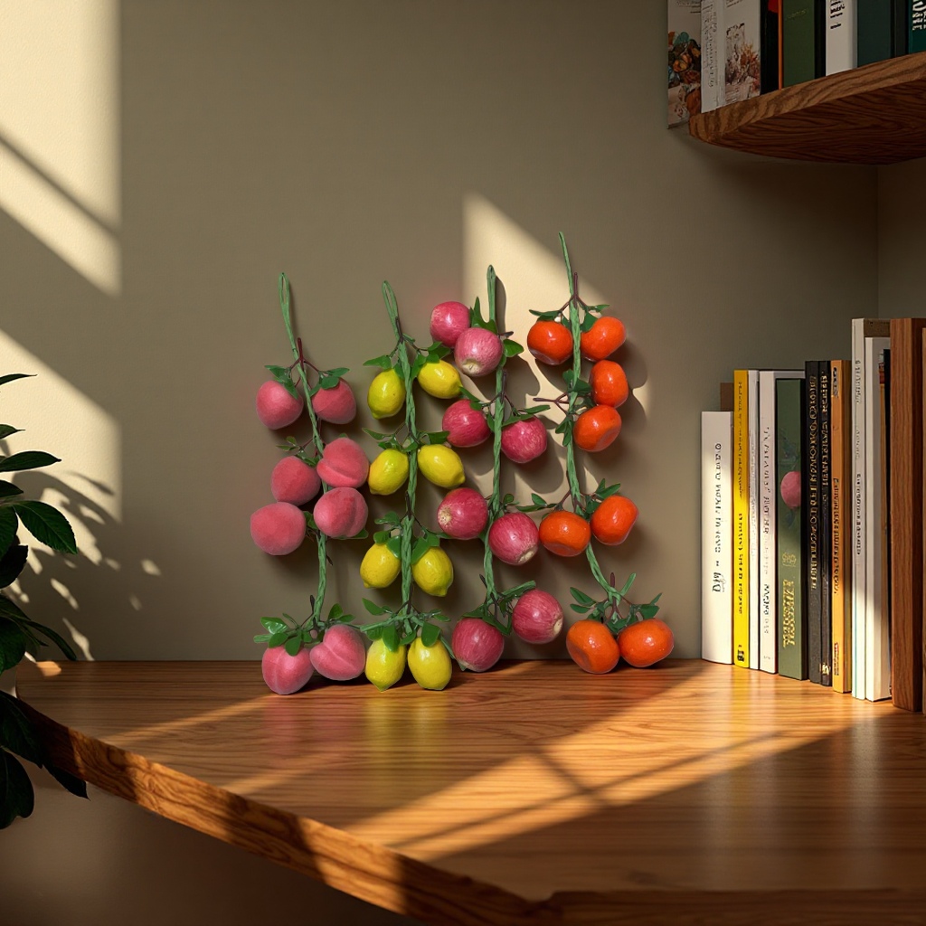سلاسل فاكهة المحاكاة ذات أطباق عالية من التزيين بالحلويات Specification image