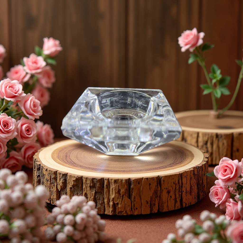 Crystal glass candlesticks, simple decorative items for export, living room and dining room supplies
