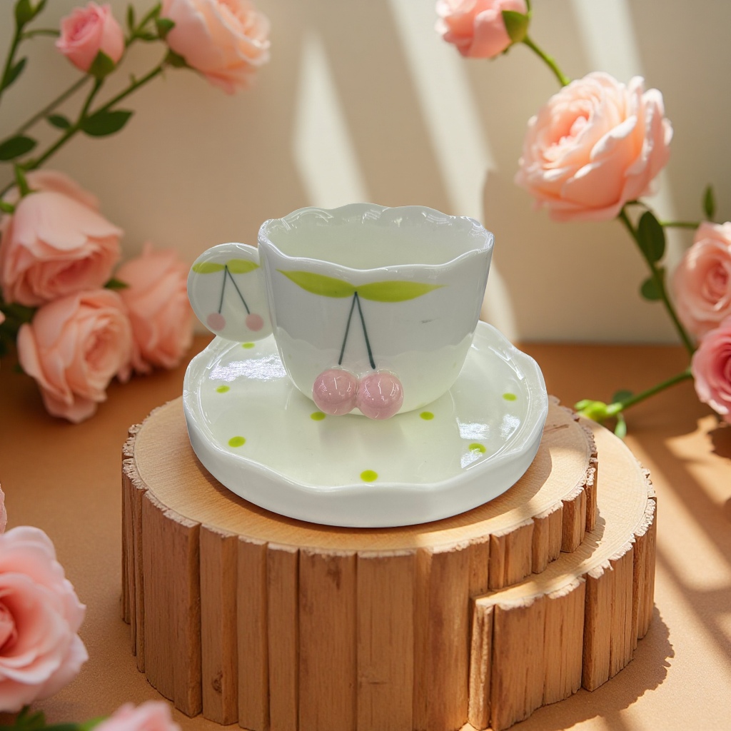 咖啡杯碟细节图
