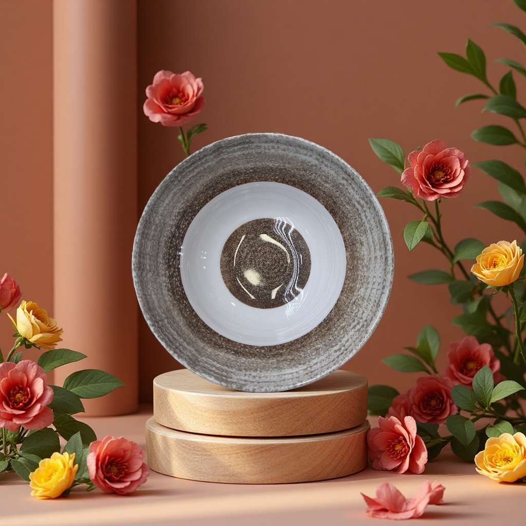 8-inch ceramic bowl, household rice bowl, large soup bowl, durable and crack-resistant Application Scenario