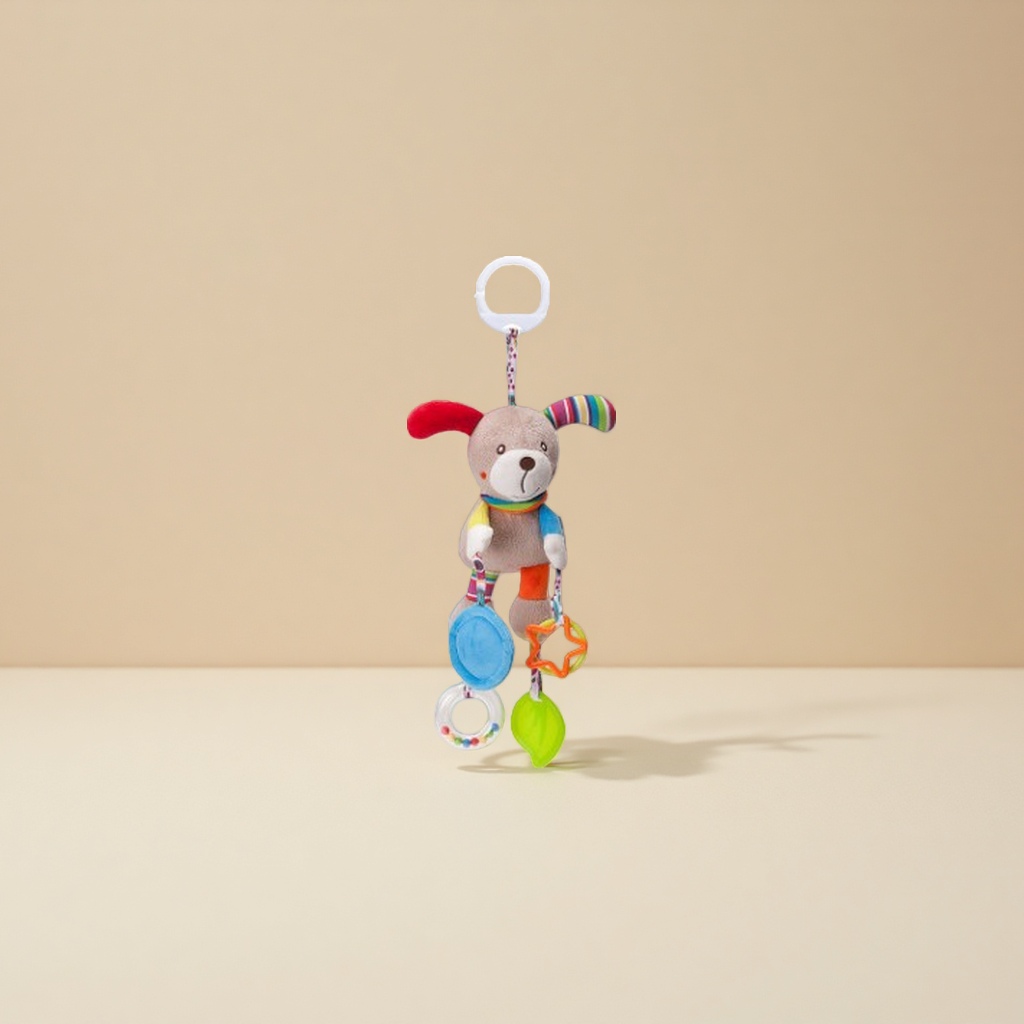 BBSKY cute cartoon animal wind chime baby toy Plush bed trailer hanging toy can be entered Item Picture