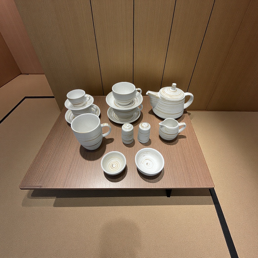2026 New Japanese-style creative coil ceramic coffee cups, saucers and Italian pasta plates Application Scenario
