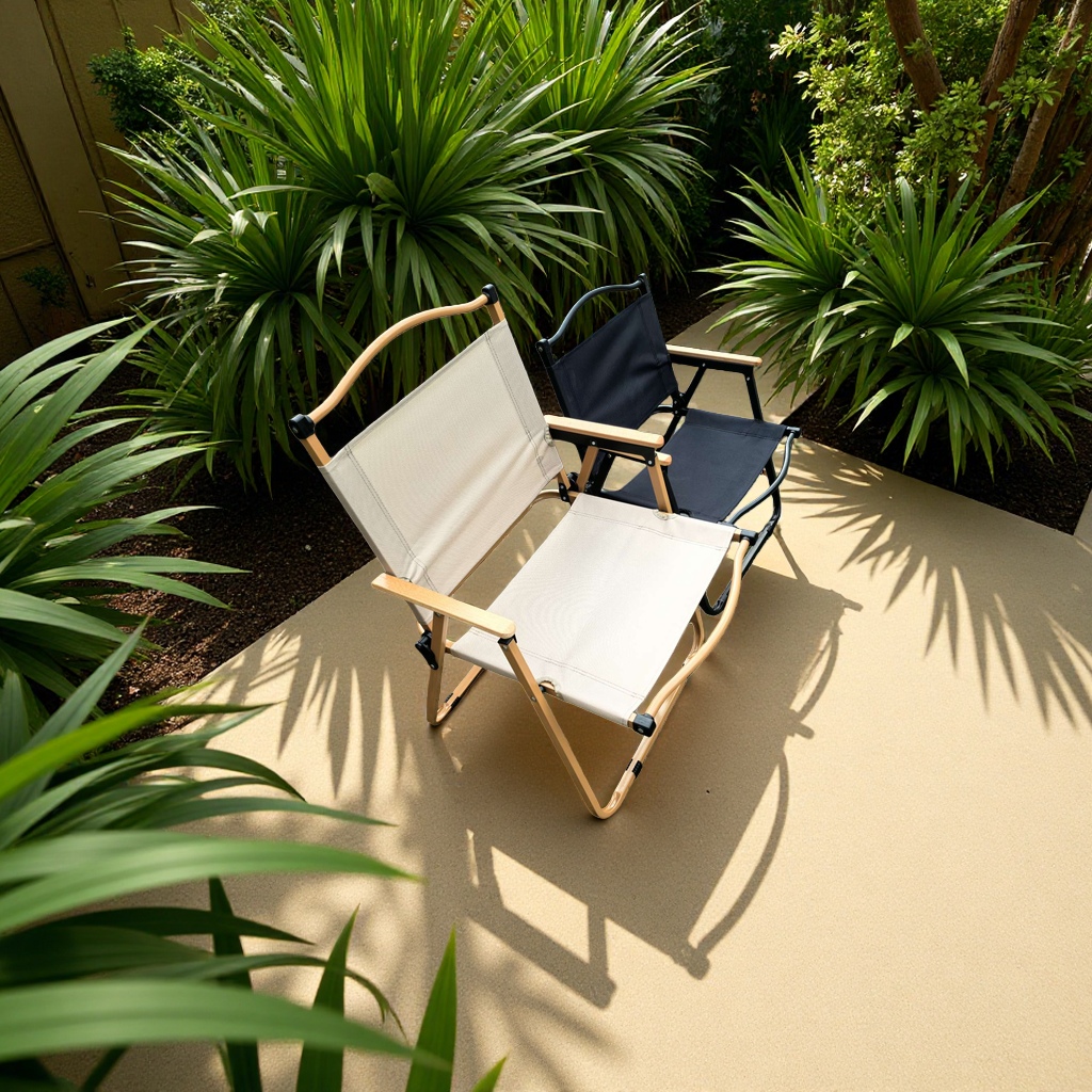 Moon Chair, outdoor folding lounge chair, outdoor folding table, 180g folding dining table details Picture