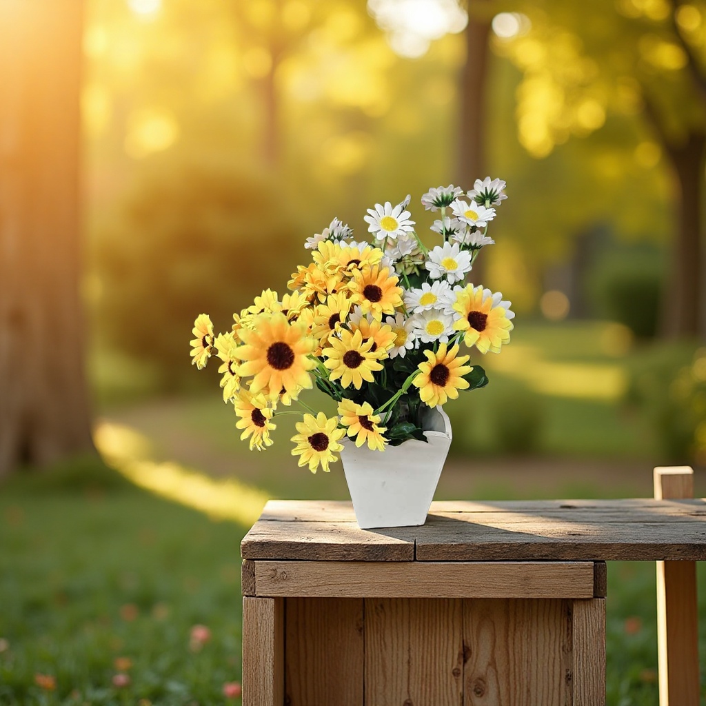 毛绒花太阳能板户外装饰灯泡庭院摆件防水耐用
