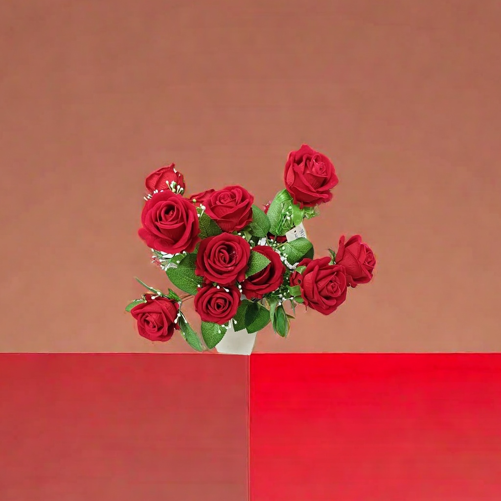 夏威夷花环永生花绣球鲜花插花泥送女生礼物礼盒装