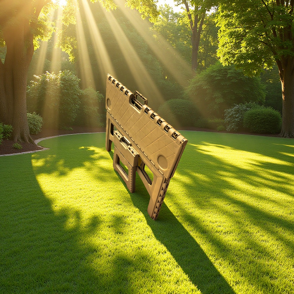 The Moon Chair, an outdoor foldable dining table and lounge chair, measures 180cm and is lightweight, portable and easy to store Item Picture