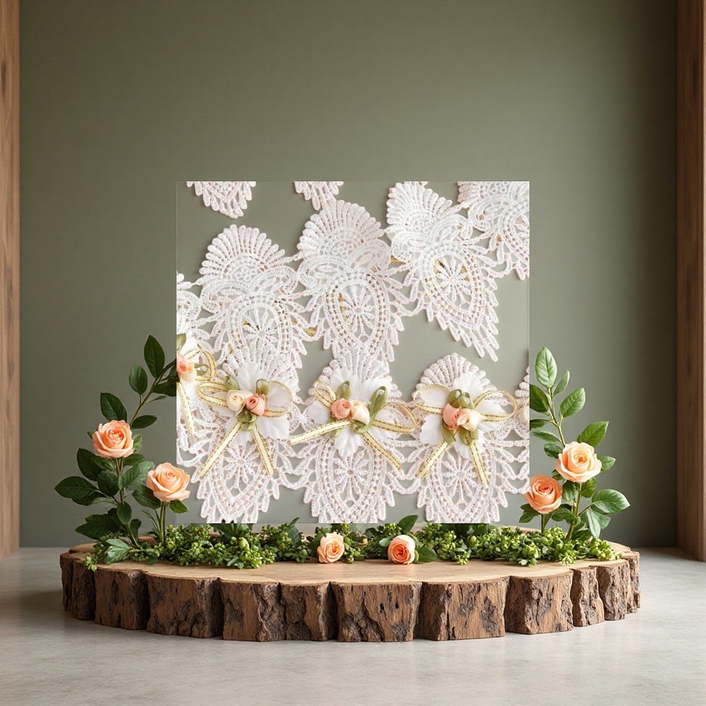Grey lace lace, hand-beaded paper lace, 180g195714336