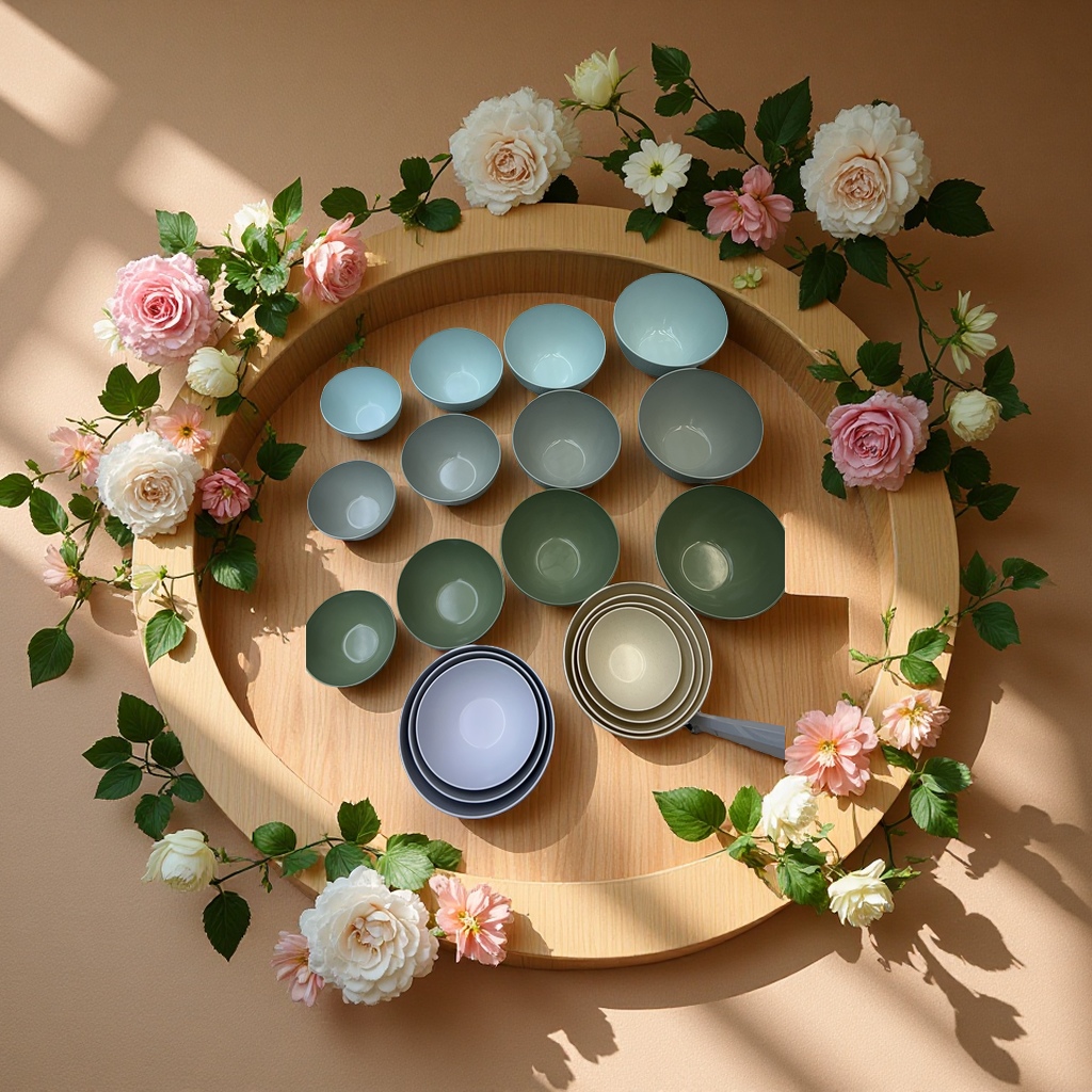 Salad bowl, large ceramic plate, home kitchen tableware set, simple style