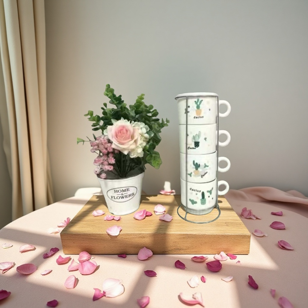 Haokai High borosilicate Cup set, ceramic tea cup, water cup, ceramic Cup 1.2L Application Scenario