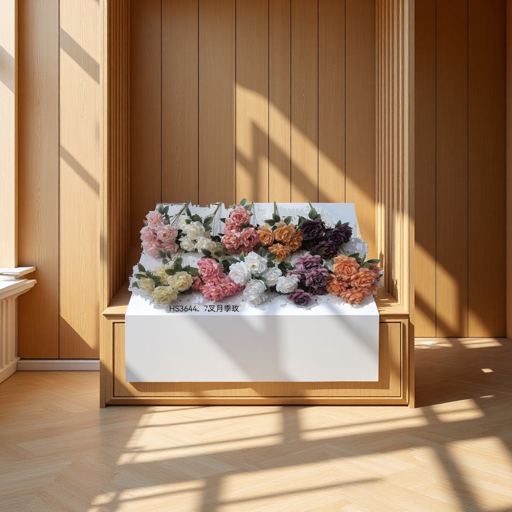 仿真花白底实物图