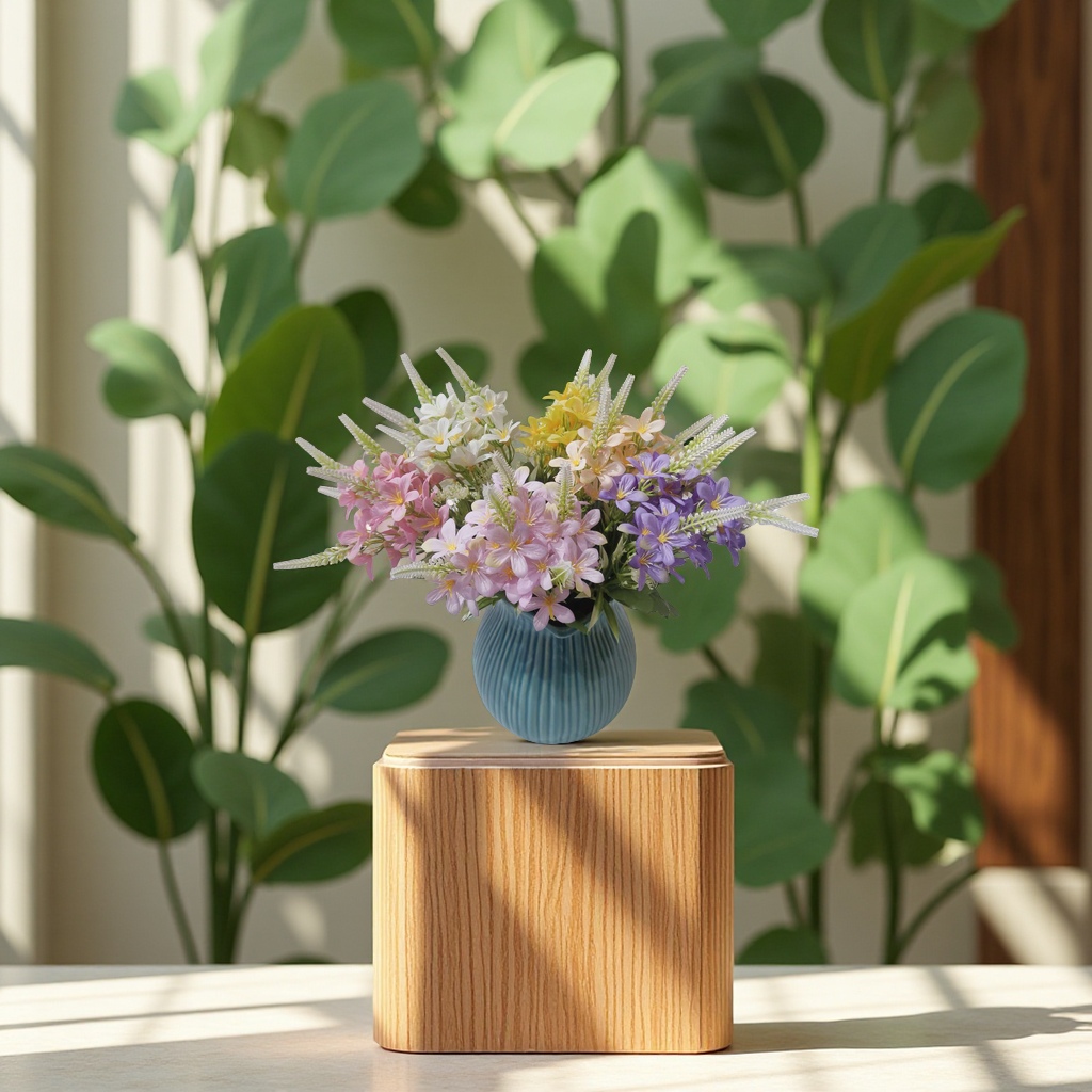 新款仿真5叉油画小丽兰  仿真兰花装饰花