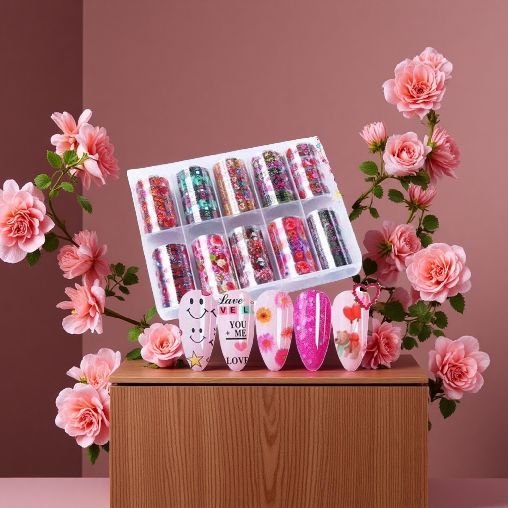 水晶3D雕花延长甲 时尚美甲套装持久不掉色详情2