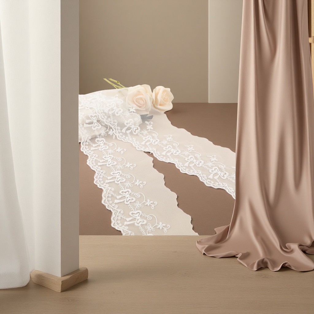 The grey lace-trimmed hand-beaded paper products have elegant lace decoration, exquisite details and are multi-functional Application Scenario