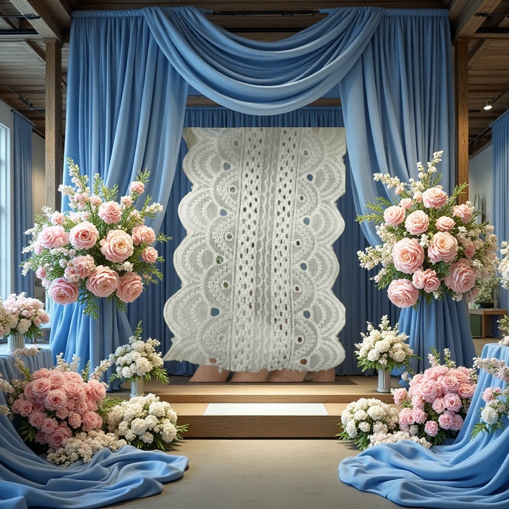 Grey lace lace, hand-beaded paper lace, 180cm, 100336107 Specification image