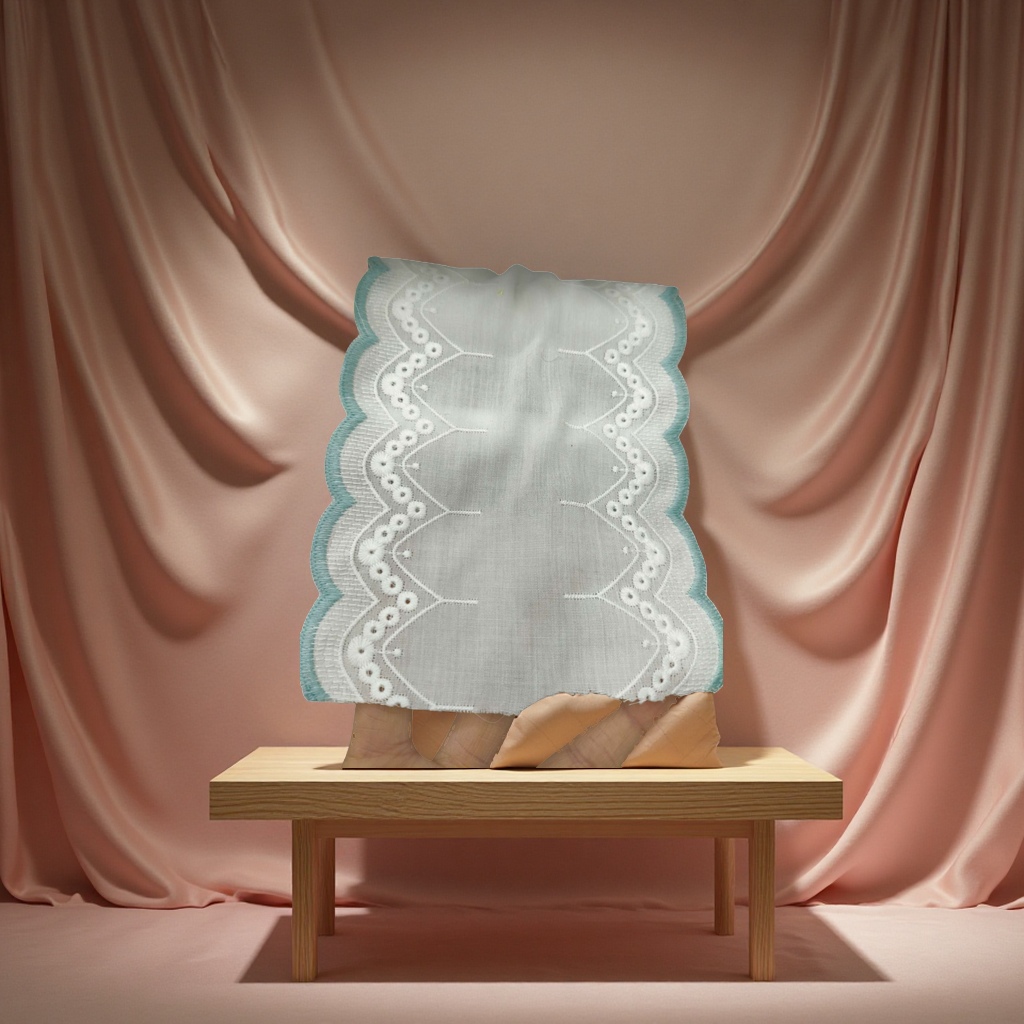 The grey lace-trimmed hand-beaded paper product features a breathable, soft and anti-slip design Application Scenario