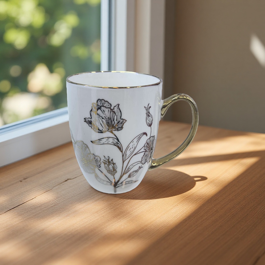 saida High borosilicate Cup set Ceramic Tea Cup and water Cup 180ml Specification image