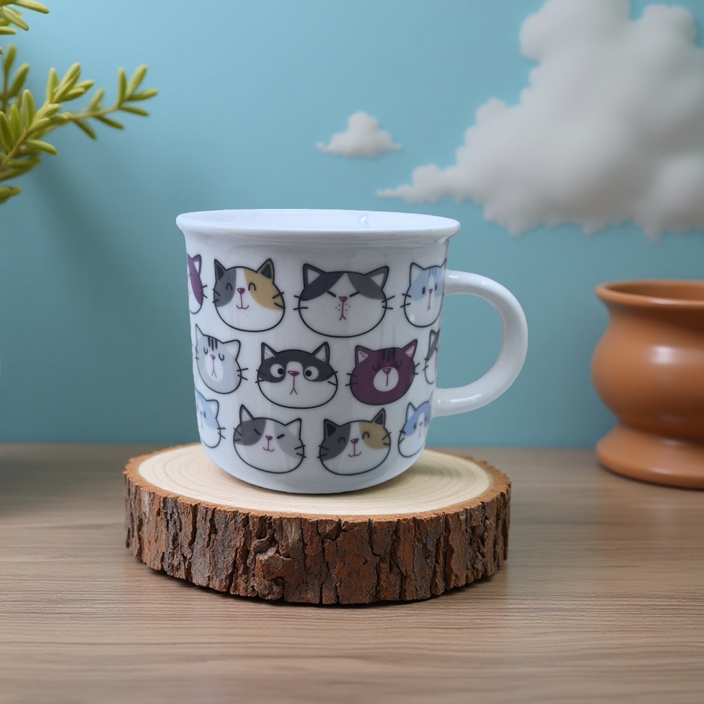 Christmas Nordic ceramic cups, ceramic cups with heat preservation and anti-scald design, simple style details Picture