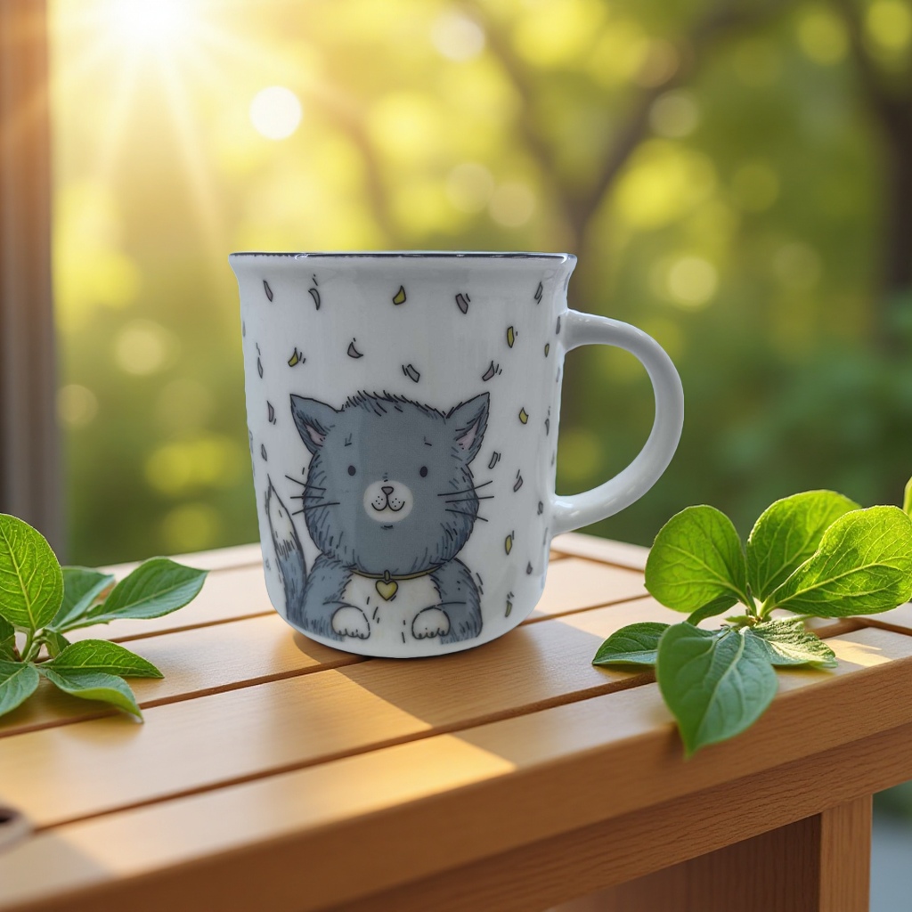 Ceramic coffee cups, stirring cups, insulated cups, portable, durable, heat-resistant design, large capacity Specification image