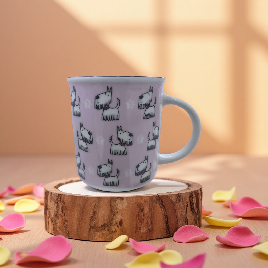 Christmas Nordic ceramic cup, 180ml, heat-resistant handle, simple style details Picture