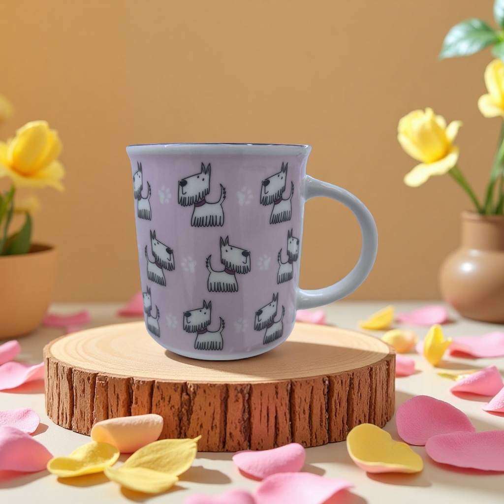 Christmas Nordic ceramic cup, 180ml, heat-resistant handle, simple style Application Scenario