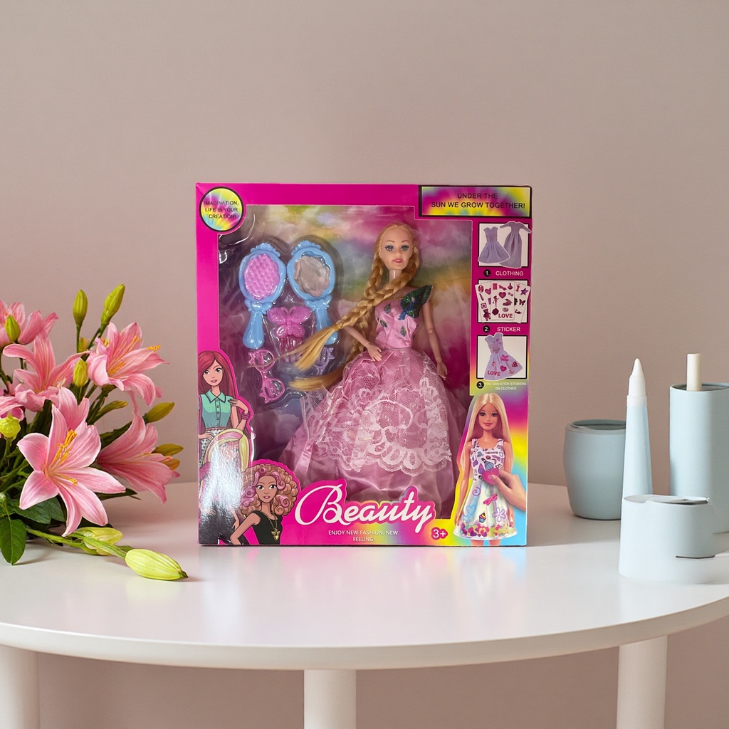 Barbie classic fashionable doll girl gift set Specification image
