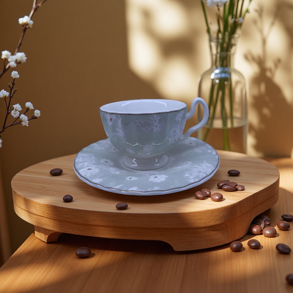 咖啡杯碟细节图